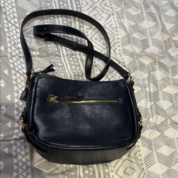 Alba Black and Gold Crossbody Bag with Luxurious Accents - Picture 2 of 4